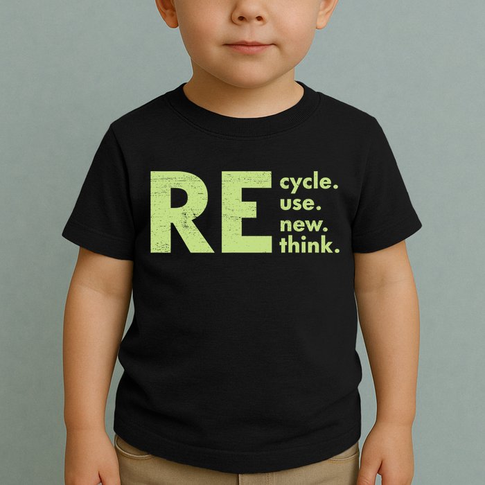 Recycle Reuse Renew Rethink Crisis Activism Toddler T-Shirt