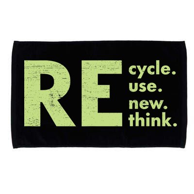 Recycle Reuse Renew Rethink Crisis Activism Microfiber Hand Towel