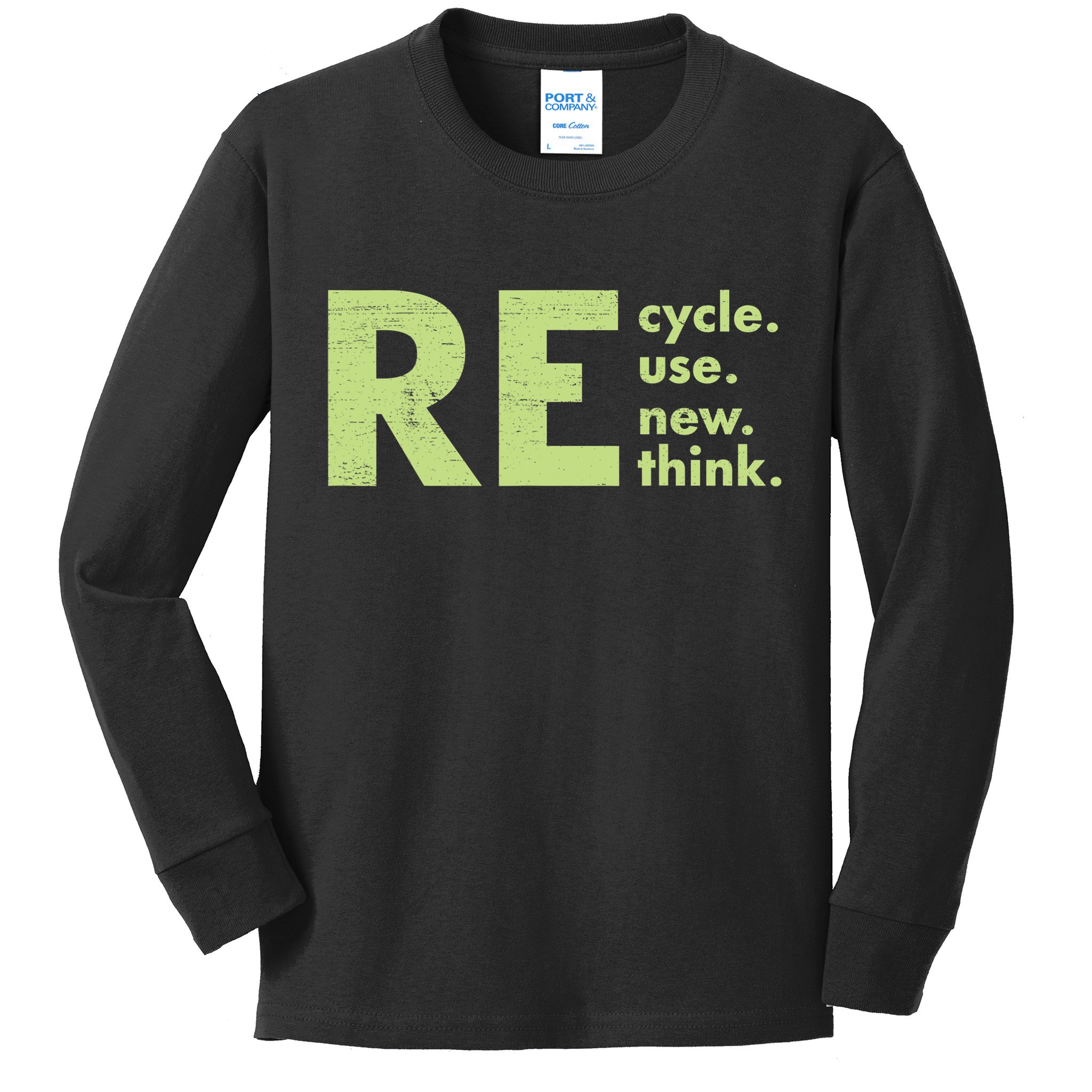 Recycle Reuse Renew Rethink Crisis Activism Kids Long Sleeve Shirt