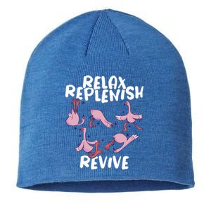 Relax Replenish Revive Yoga Instructor Meditation Yoga Great Gift Sustainable Beanie