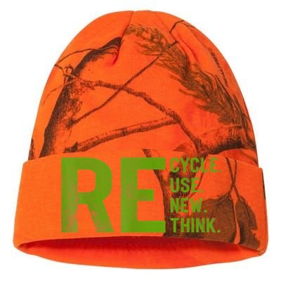 Recycle Reuse Renew Rethink Earth Day 22 April Crisis Environmental Activism Kati Licensed 12" Camo Beanie