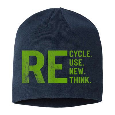 Recycle Reuse Renew Rethink Earth Day 22 April Crisis Environmental Activism Sustainable Beanie