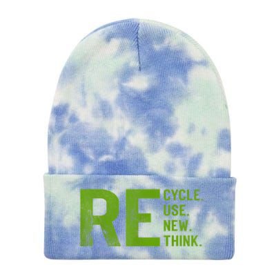 Recycle Reuse Renew Rethink Earth Day 22 April Crisis Environmental Activism Tie Dye 12in Knit Beanie