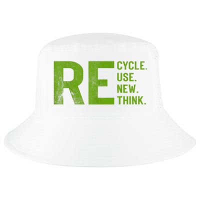 Recycle Reuse Renew Rethink Earth Day 22 April Crisis Environmental Activism Cool Comfort Performance Bucket Hat