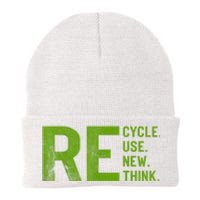 Recycle Reuse Renew Rethink Earth Day 22 April Crisis Environmental Activism Knit Cap Winter Beanie