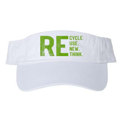 Recycle Reuse Renew Rethink Earth Day 22 April Crisis Environmental Activism Valucap Bio-Washed Visor