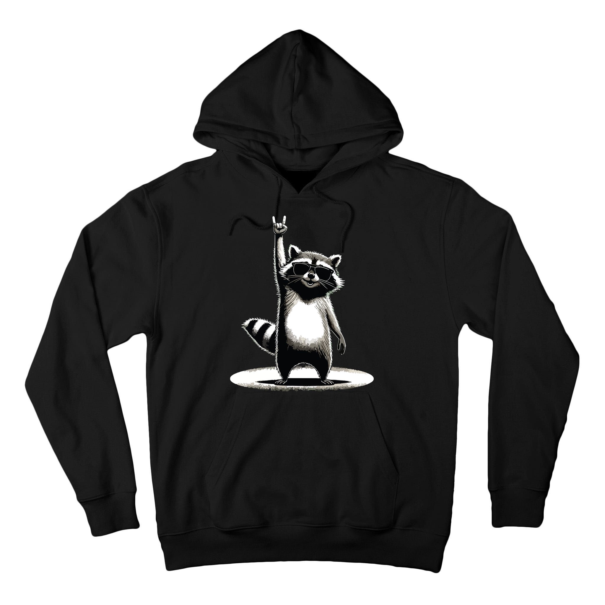 Retro Raccoon Rock Music Gift Funny Raccoon Tall Hoodie