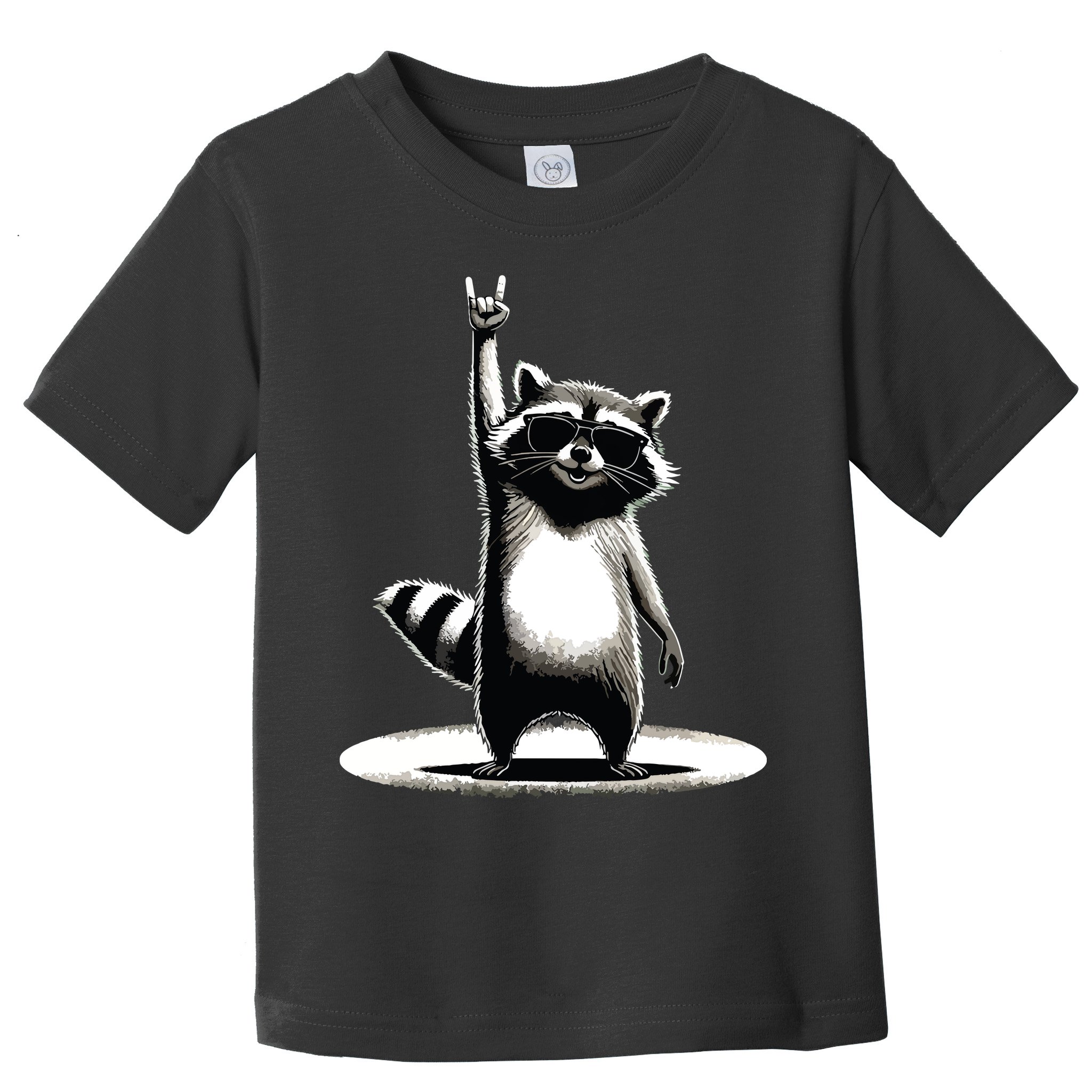 Retro Raccoon Rock Music Gift Funny Raccoon Toddler T-Shirt