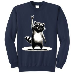 Retro Raccoon Rock Music Gift Funny Raccoon Sweatshirt