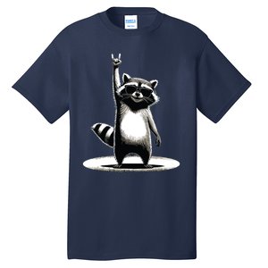 Retro Raccoon Rock Music Gift Funny Raccoon Tall T-Shirt