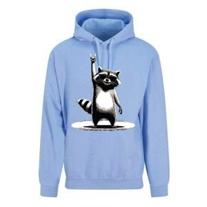 Retro Raccoon Rock Music Gift Funny Raccoon Unisex Surf Hoodie