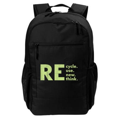 Recycle Reuse Renew Rethink Crisis Environmental Activism Daily Commute Backpack