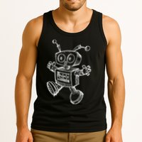 Robot Robotics Retro Art Science Toy Vintage Tank Top