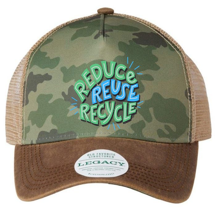 Reduce Reuse Recycle Green Design Gift Legacy Tie Dye Trucker Hat