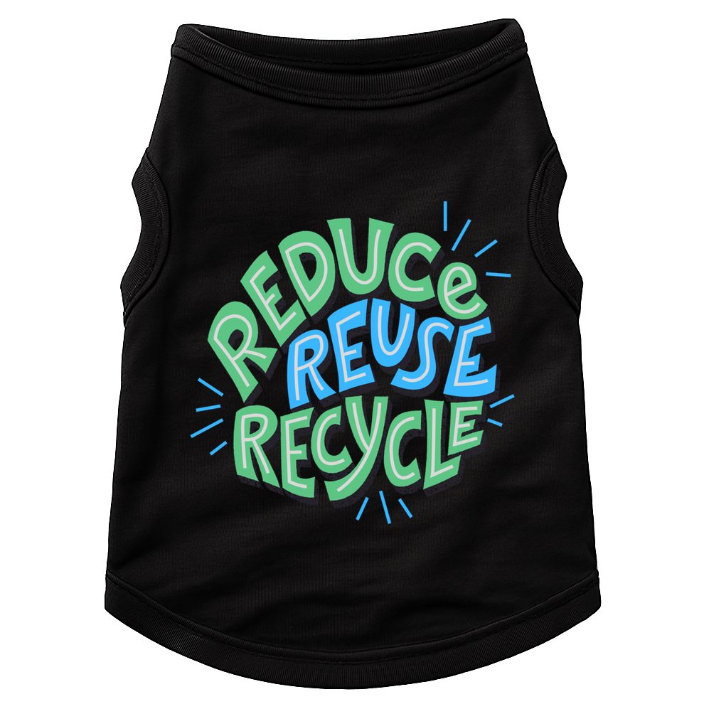 Reduce Reuse Recycle Green Design Gift Doggie Tank