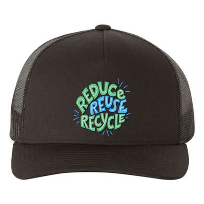 Reduce Reuse Recycle Green Design Gift Yupoong Adult 5-Panel Trucker Hat