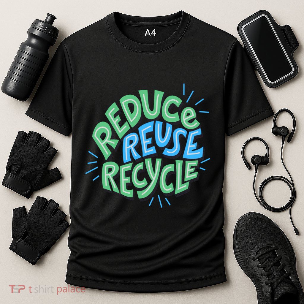 Reduce Reuse Recycle Green Design Gift Performance Shirt