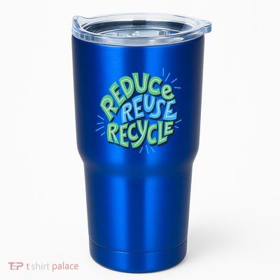 Reduce Reuse Recycle Green Design Gift Tumbler
