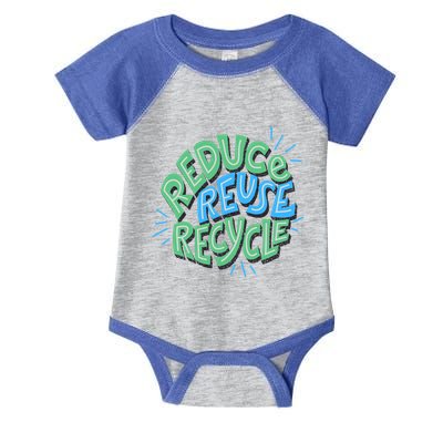 Reduce Reuse Recycle Green Design Gift Infant Baby Jersey Bodysuit