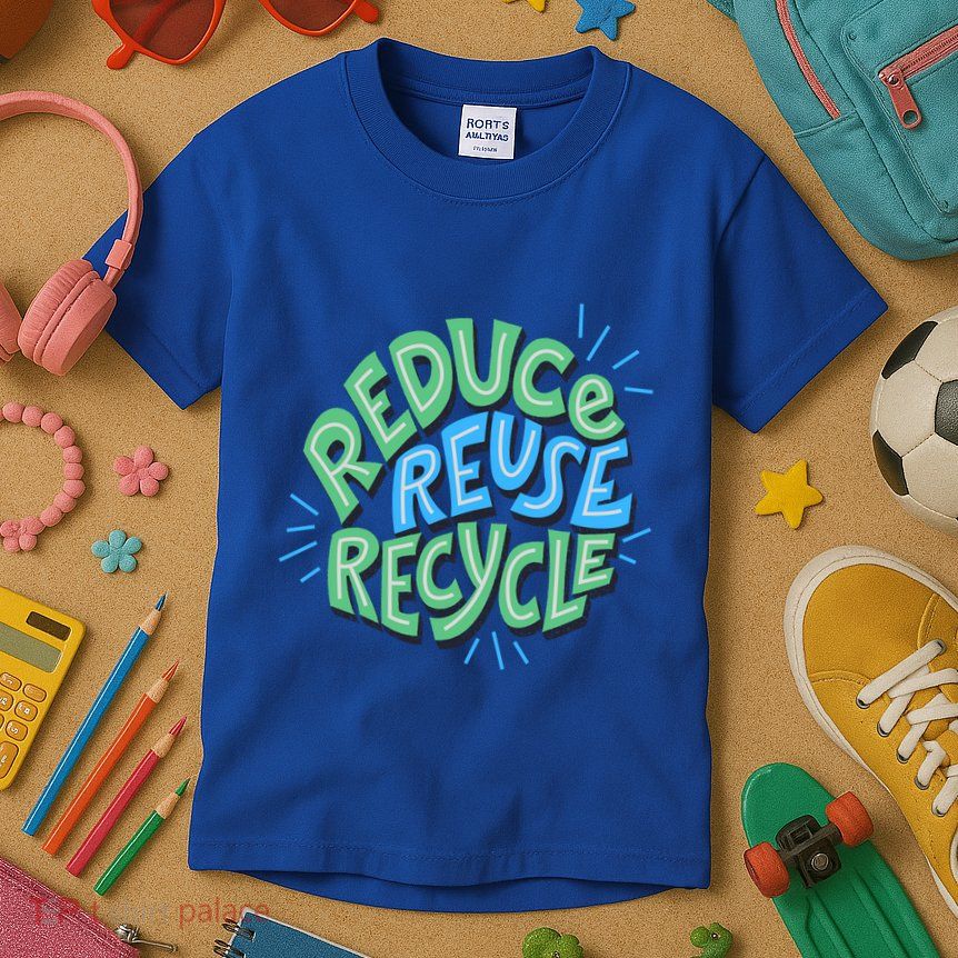 Reduce Reuse Recycle Green Design Gift Kids T-Shirt