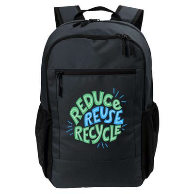 Reduce Reuse Recycle Green Design Gift Daily Commute Backpack