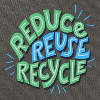 Reduce Reuse Recycle Green Design Gift Cotton Canvas Backpack