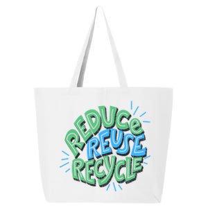 Reduce Reuse Recycle Green Design Gift 25L Jumbo Tote