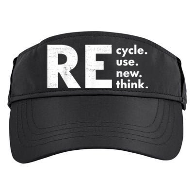 Recycle Reuse Renew Rethink Crisis Environmental Activism Adult Drive Performance Visor