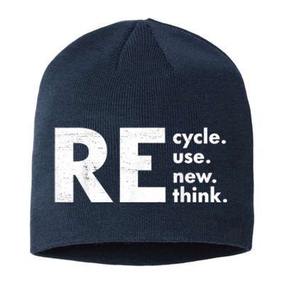 Recycle Reuse Renew Rethink Crisis Environmental Activism Sustainable Beanie