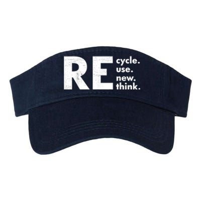 Recycle Reuse Renew Rethink Crisis Environmental Activism Valucap Bio-Washed Visor