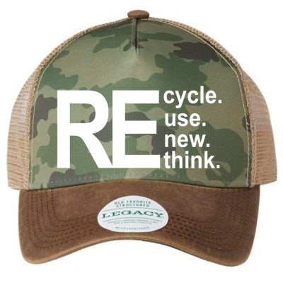 Recycle Recycle Reuse Renew Rethink Legacy Tie Dye Trucker Hat