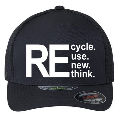 Recycle Recycle Reuse Renew Rethink Flexfit Unipanel Trucker Cap