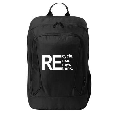 Recycle Recycle Reuse Renew Rethink City Backpack