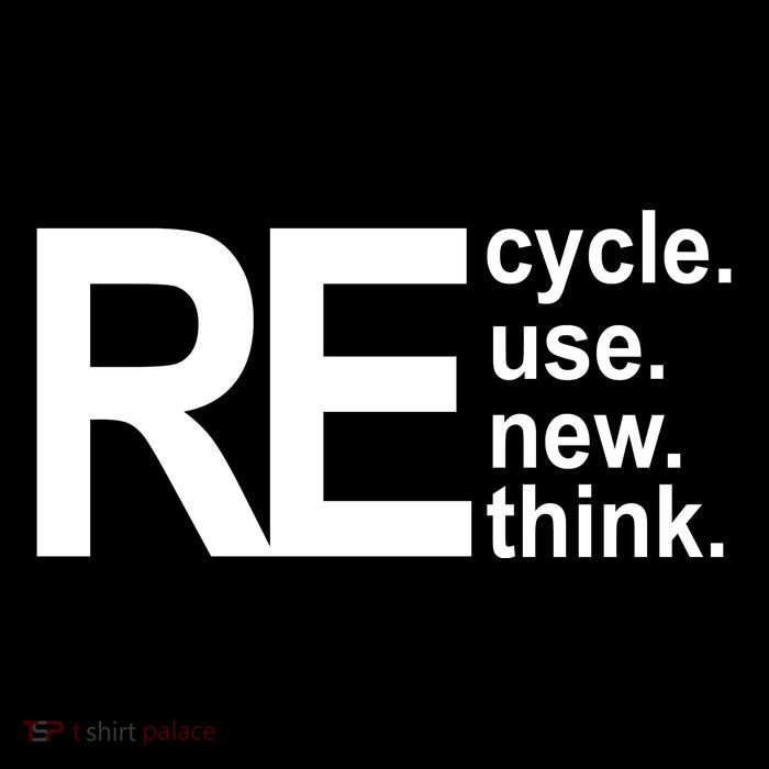 Recycle Recycle Reuse Renew Rethink Impact Tech Backpack
