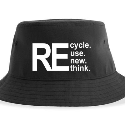 Recycle Recycle Reuse Renew Rethink Sustainable Bucket Hat