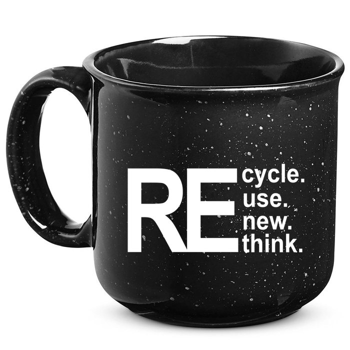 Recycle Recycle Reuse Renew Rethink 15oz Campfire Ceramic Mug