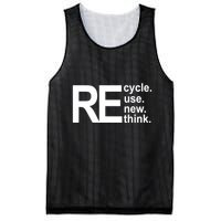 Recycle Recycle Reuse Renew Rethink Mesh Reversible Basketball Jersey Tank
