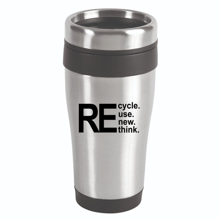 Recycle Recycle Reuse Renew Rethink 16oz Travel Tumbler