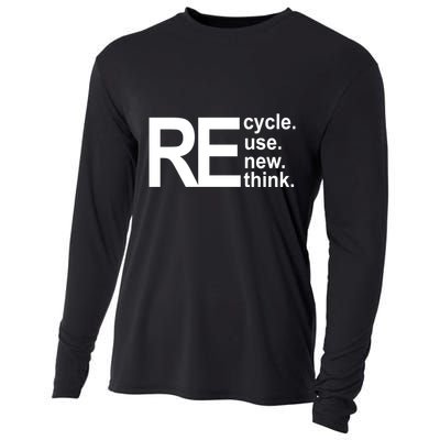 Recycle Recycle Reuse Renew Rethink Cooling Performance Long Sleeve Crew