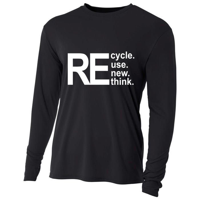 Recycle Recycle Reuse Renew Rethink Cooling Performance Long Sleeve Crew