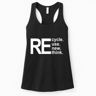 Recycle Recycle Reuse Renew Rethink Womens Tank Top
