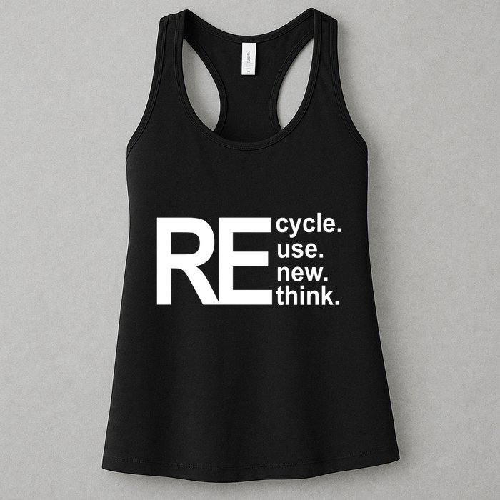 Recycle Recycle Reuse Renew Rethink Womens Tank Top