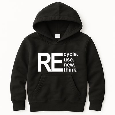 Recycle Recycle Reuse Renew Rethink Kids Hoodie