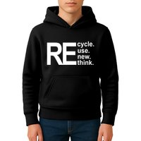 Recycle Recycle Reuse Renew Rethink Kids Hoodie
