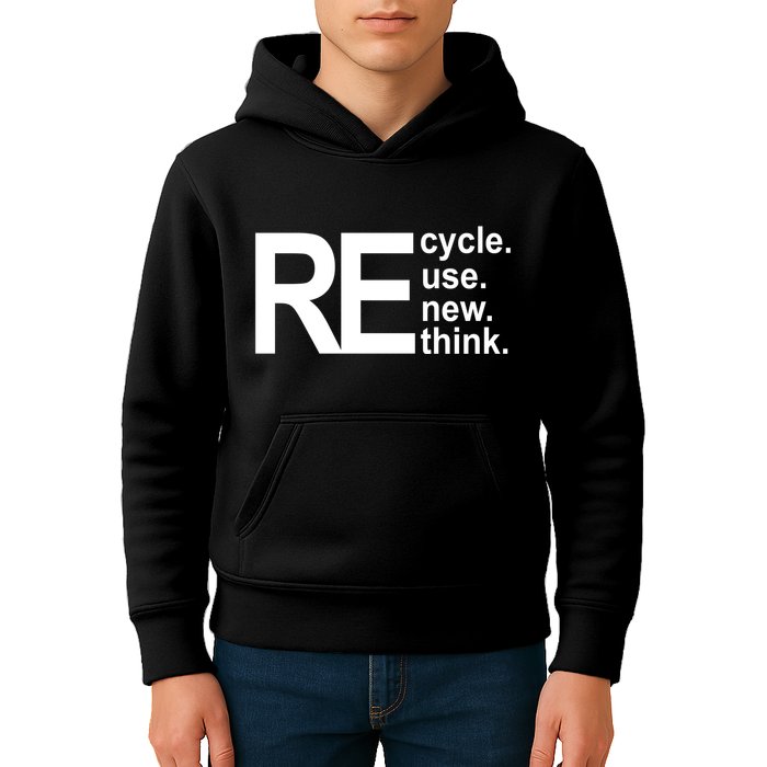 Recycle Recycle Reuse Renew Rethink Kids Hoodie