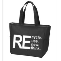 Recycle Recycle Reuse Renew Rethink Zip Tote Bag