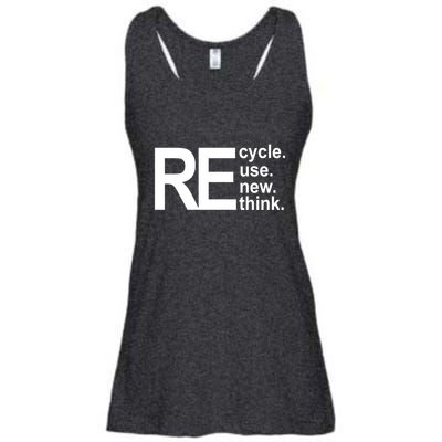 Recycle Recycle Reuse Renew Rethink Ladies Essential Flowy Tank