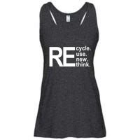 Recycle Recycle Reuse Renew Rethink Ladies Essential Flowy Tank