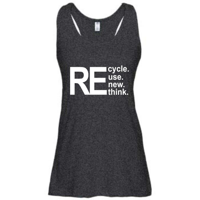 Recycle Recycle Reuse Renew Rethink Ladies Essential Flowy Tank
