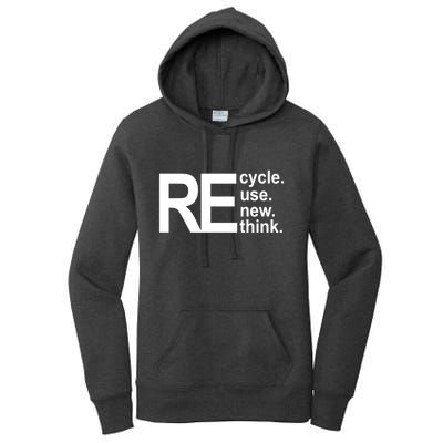 Recycle Recycle Reuse Renew Rethink Women's Pullover Hoodie